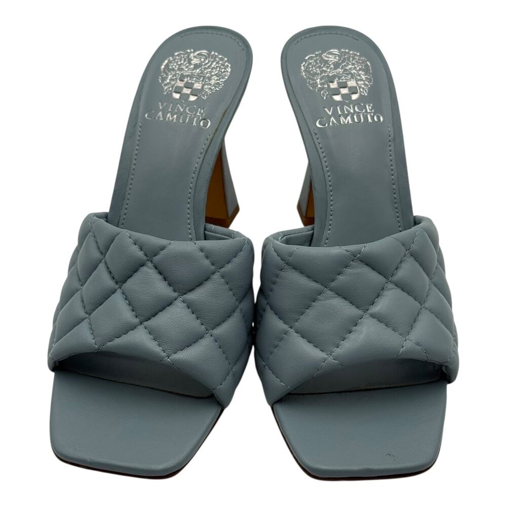 Vince Camuto Powder Blue Quilted Tall Sandal, 7M